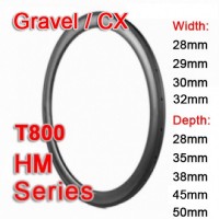 T800 700C / 650B Gravel / CX  rim HM series ( Depth: 28mm, 30mm, 35mm, 38mm, 50mm)