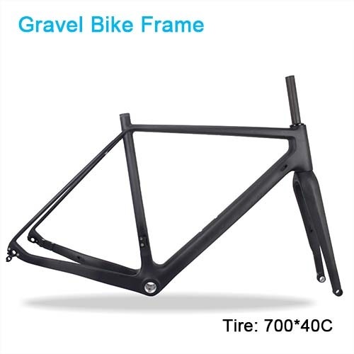 Carbon Bike Frame Thru Axle 142mm Available 700*40C ATEL Carbon Bike Frame, Gravel Di2 Carbon Cyclocross Frame Disc