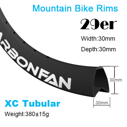Width:30mm Depth:30mm 29er tubular carbon mountain bike rims Cross country