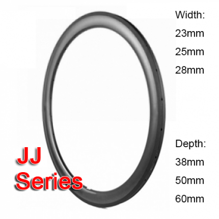 700C carbon road rim JJ series (depth: 38mm, 50mm, 60mm)